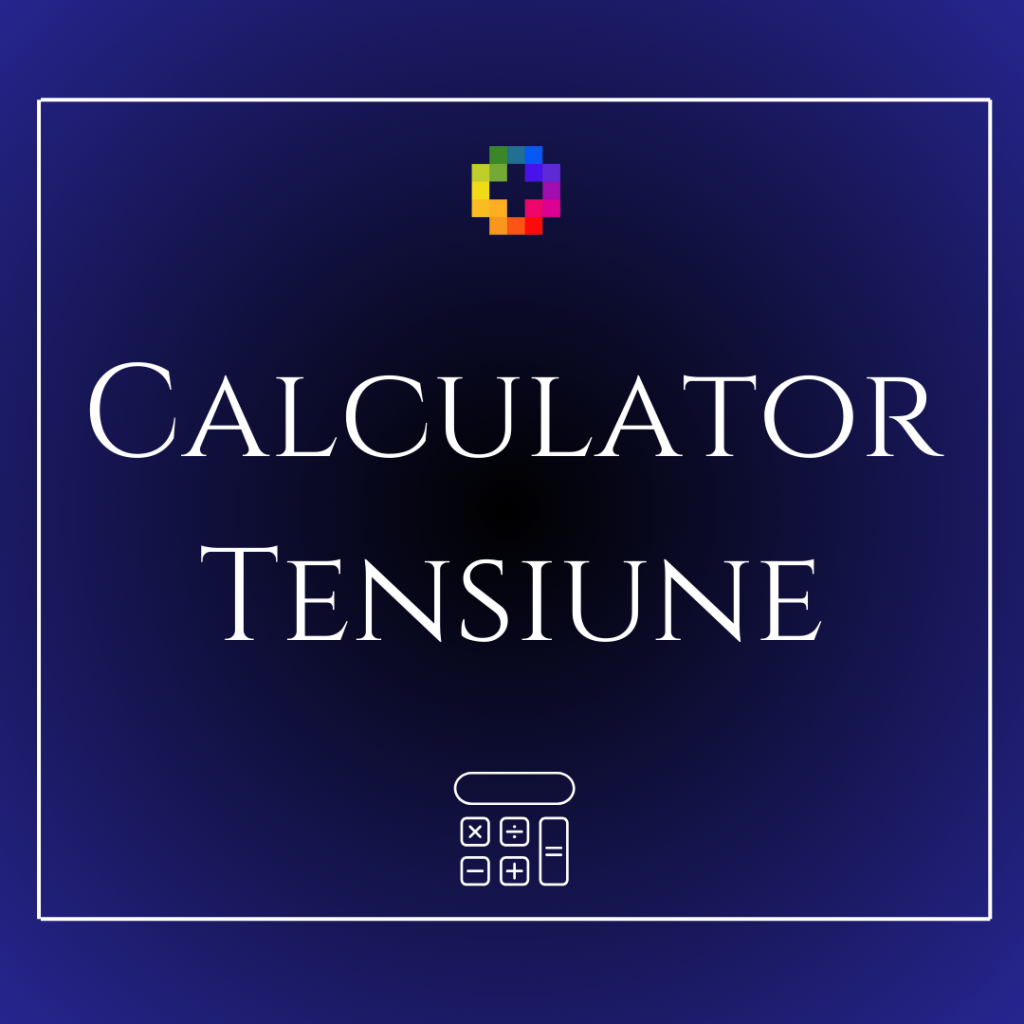 calculator tensiune arteriala - categorii: hipotensiune, normala, normal-inalta, hipertensiune stadiul 1, HTA stadiul 2, criza hipertensiva.